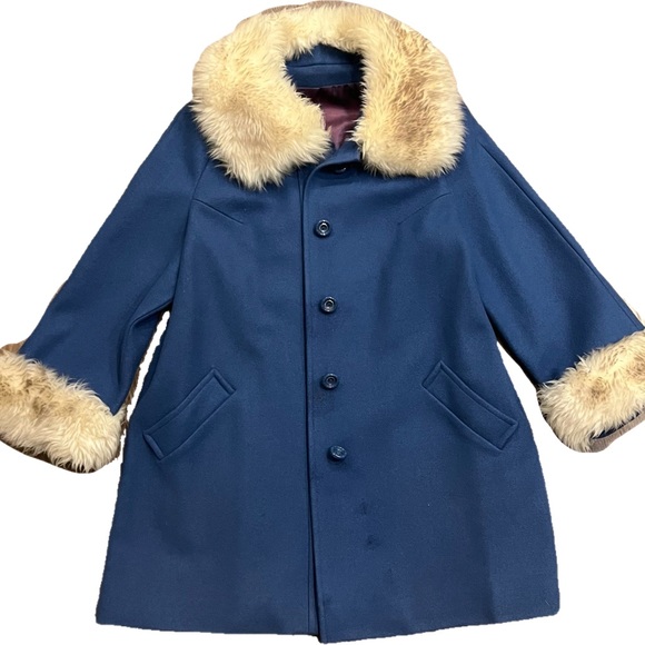 Country Pacer Jackets & Blazers - Vintage Country Pacer Pea Coat with Faux Fur
